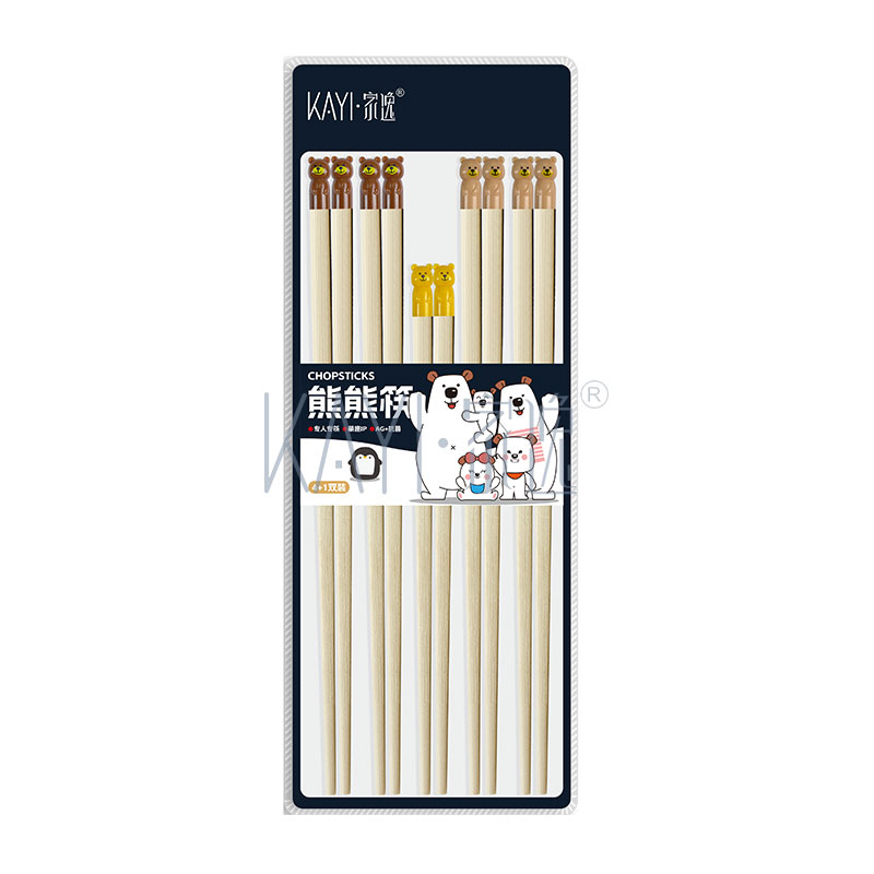 JY4441 熊熊抗菌合金筷