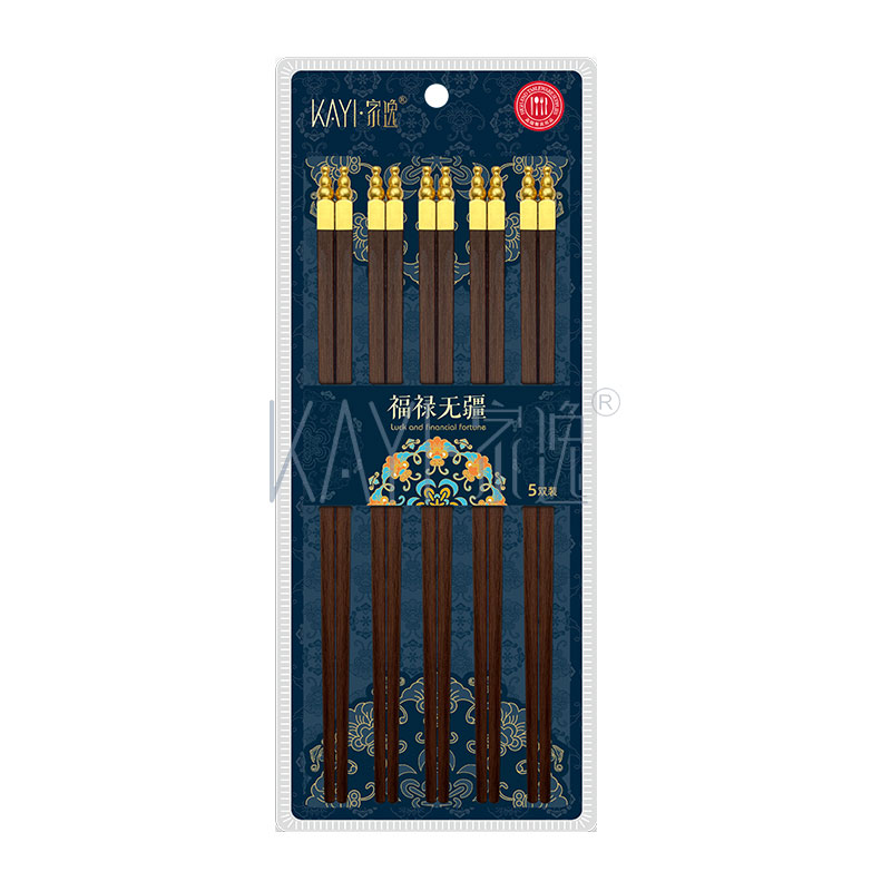 JY4308 工艺木筷（福禄无疆）