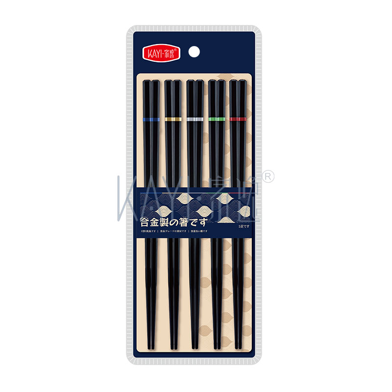 JY3183 日式指环筷合金筷