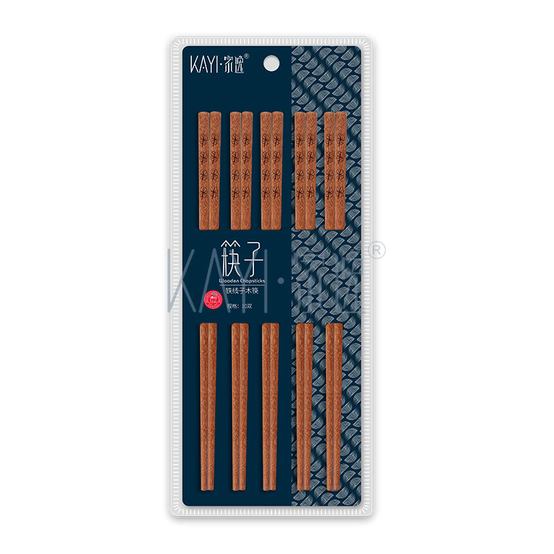 JY3083 雕刻铁线子木筷