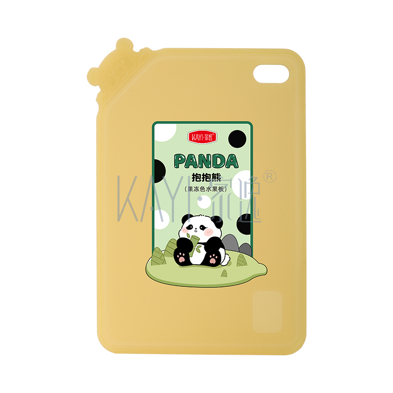 JY5111 果冻色辅食板（抱抱熊）黄