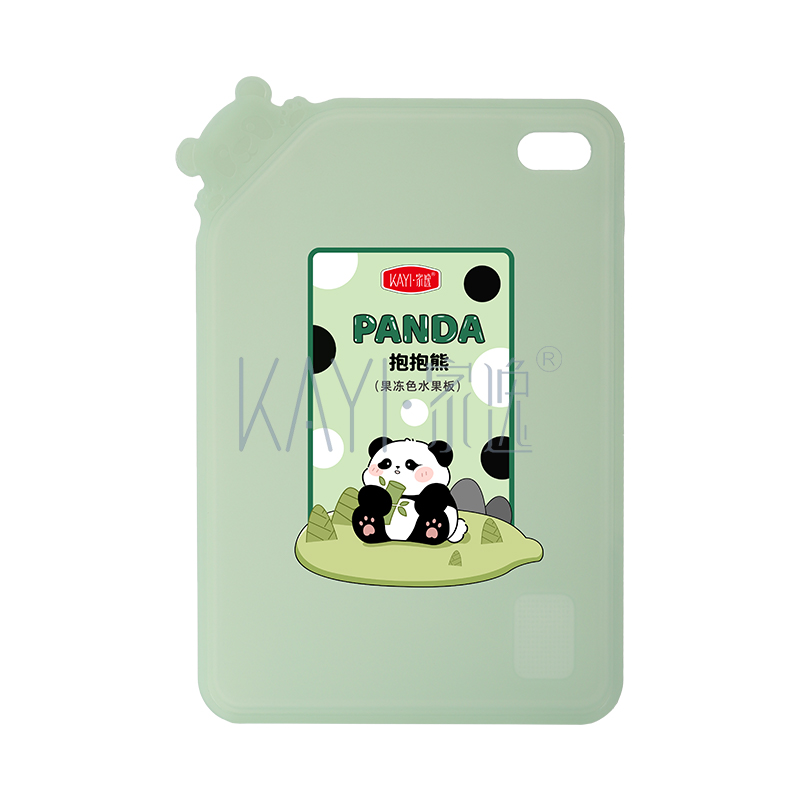 JY5111 果冻色辅食板（抱抱熊）茶绿