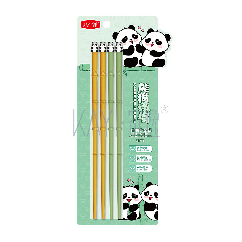 JY4471 熊猫墩墩伴侣合金筷