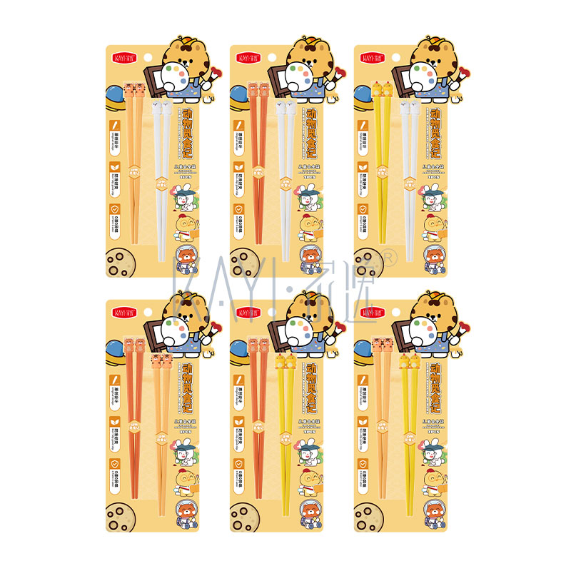 JY4476-动物觅食记-儿童合金筷