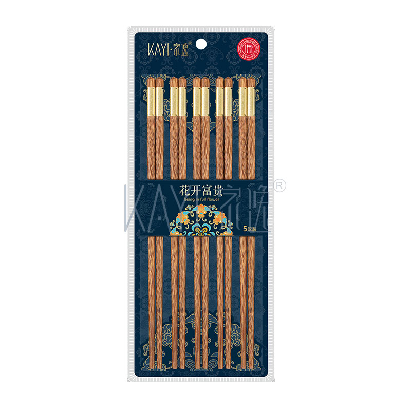 JY3169 工艺木筷（花开富贵）