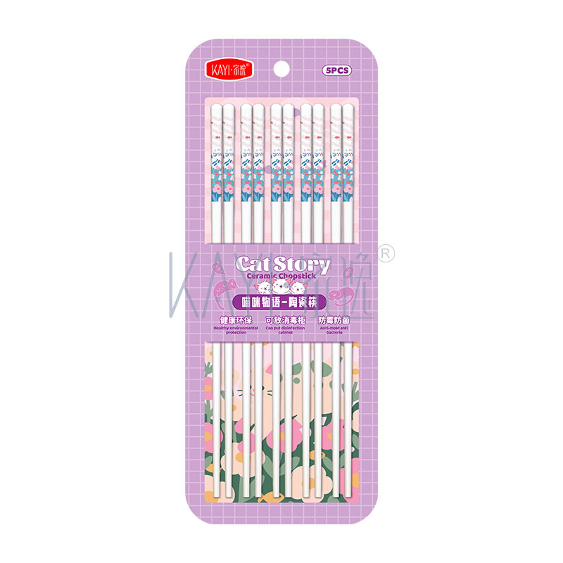 JY4439 猫咪物语 陶瓷筷