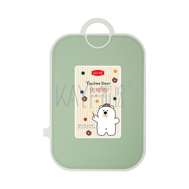 JY5112 果冻色砧板（ 优嘻熊）茶绿