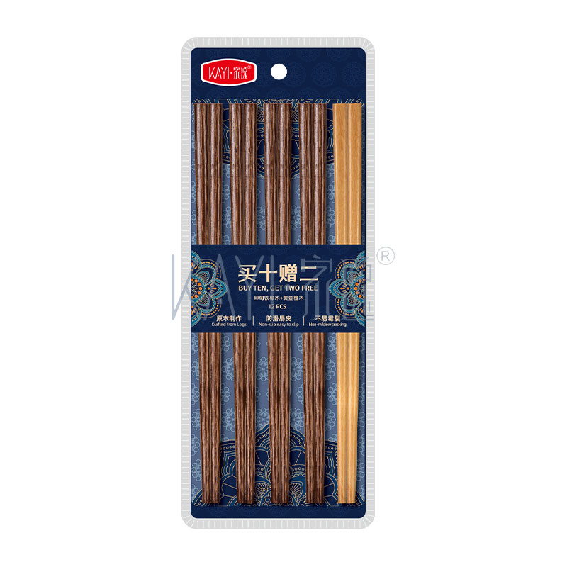 JY3070 铁木筷（买十赠二）